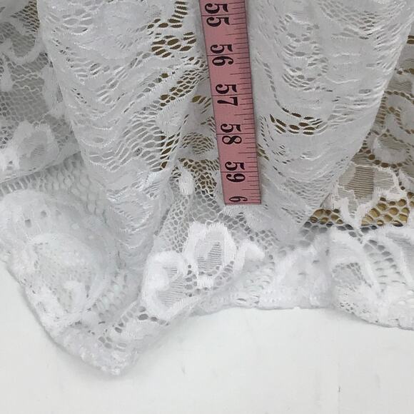 LULU'S XS Passionate Charisma White Lace Strapless Mermaid Maxi Dress B135 - Picture 5 of 10